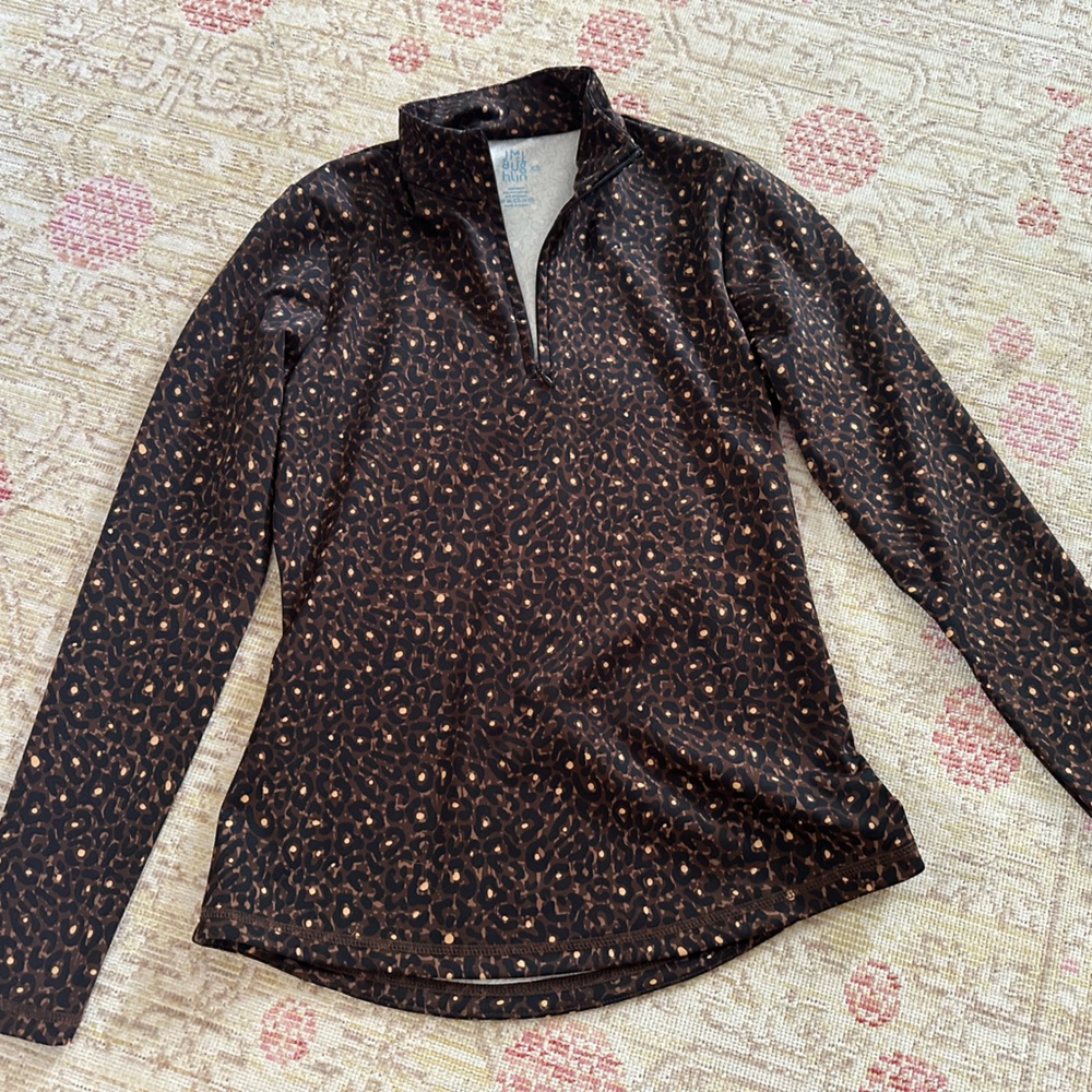 J. McLaughlin Leopard half-zip XS